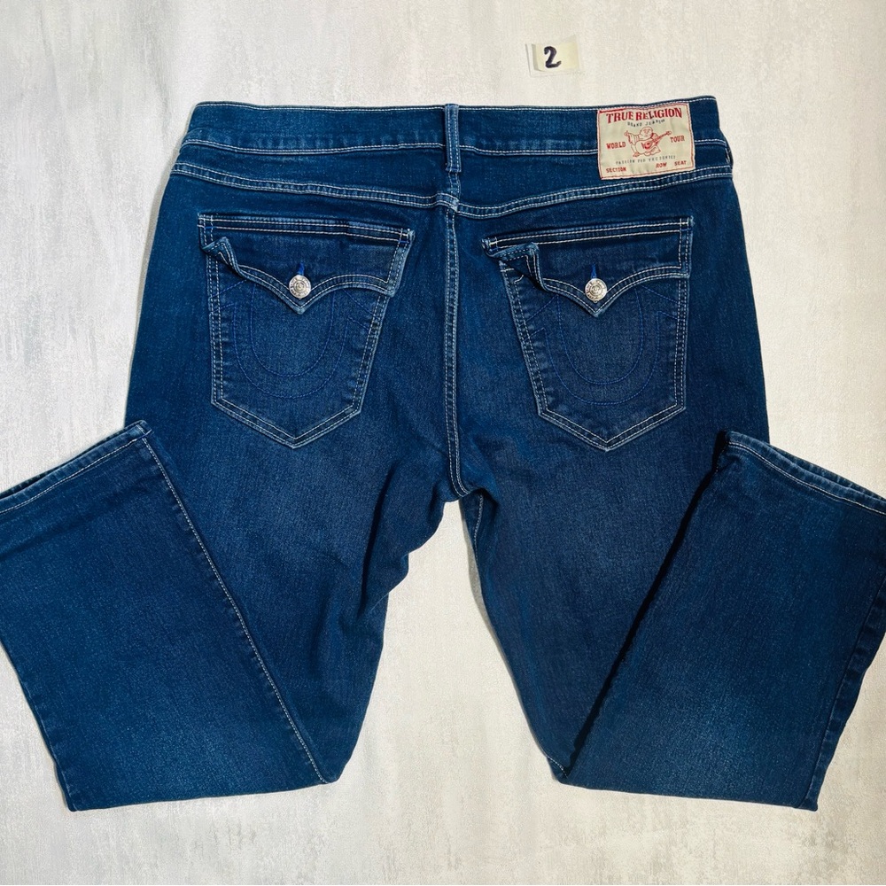True Religion Men's Relaxed Jeans in Dark Blue Size 36